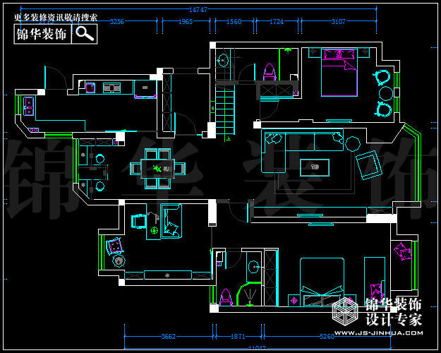保利紫晶山六樓頂層140平米 戶型
